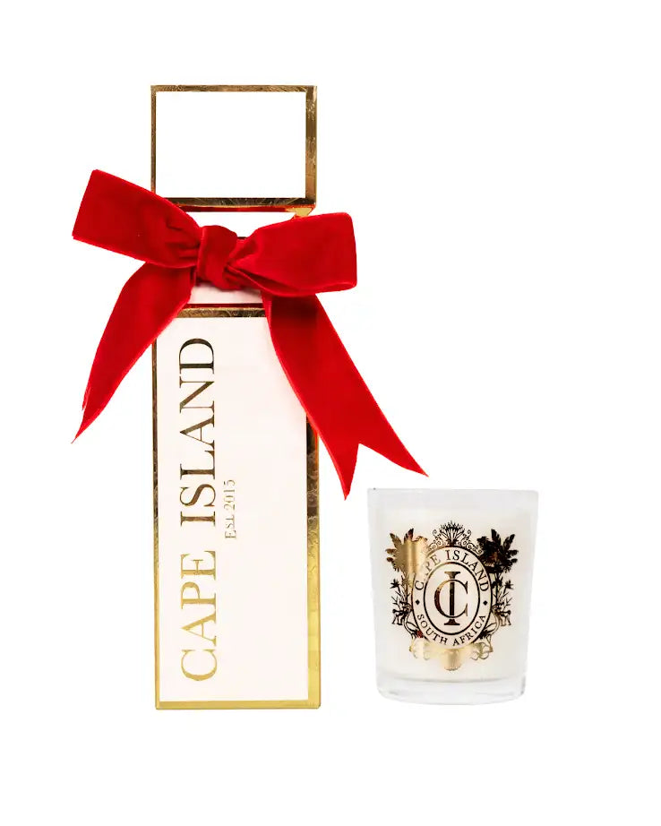 White Christmas Cracker & Mini Celebration Candle