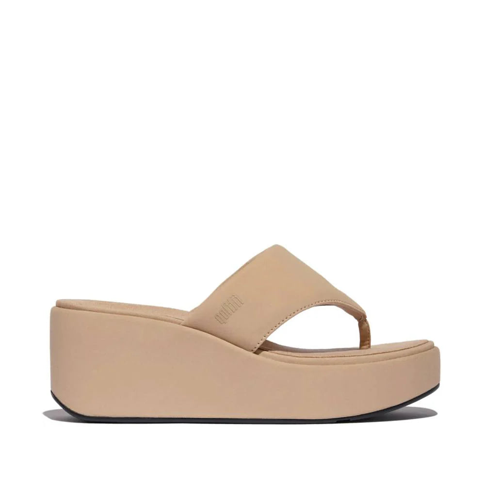 FitFlop Platfforms Wedge Toe-Post Sandals Classic Beige