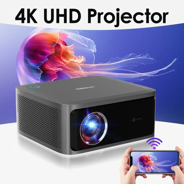 HTPNEO H86 4K UHD Smart Projector – 700 ANSI Lumens, Netflix Certified with Whale OS
