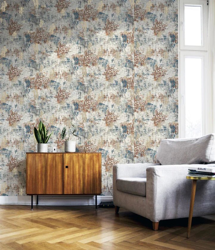 Abstract Texture Copper/Navy Wallpaper - Shopping4Africa