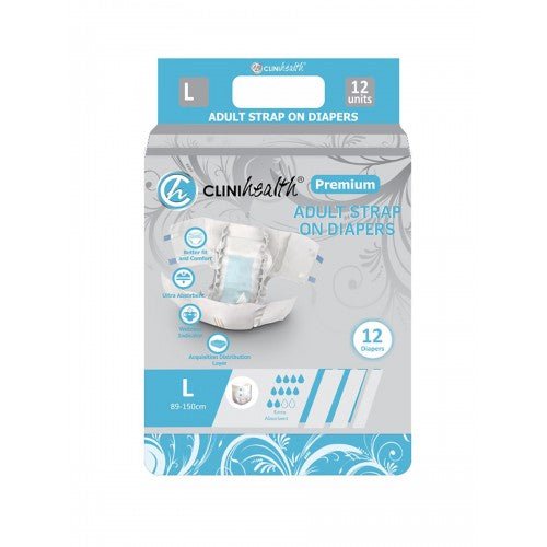 Adult Diapers Premium Strap-On Large 12~ - Shopping4Africa