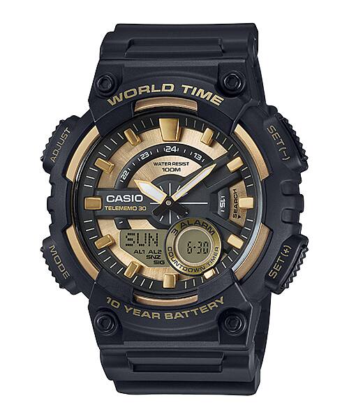 Casio 100 - Meters Telememo Alarm World Watch AEQ - 110BW - 9AVDF - Shopping4Africa