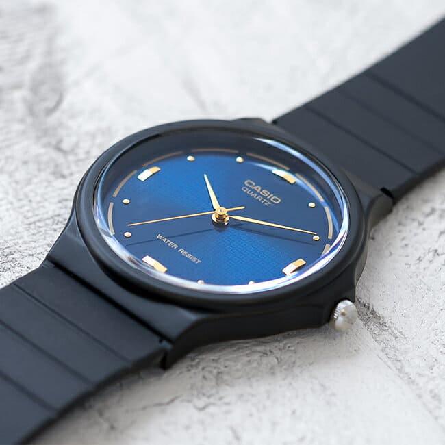 Casio Analog Round with Blue Dial and Gold Watch MQ - 76 - 2ALDF - Shopping4Africa