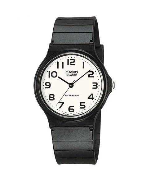 Casio Analog Watch with Round White Dial Black MQ24L - 7BUDF - Shopping4Africa
