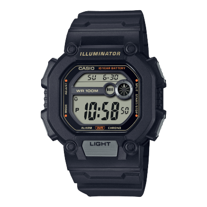 Casio Digital Illuminator Resin Watch Black W - 737HX - 1AVDF - Shopping4Africa