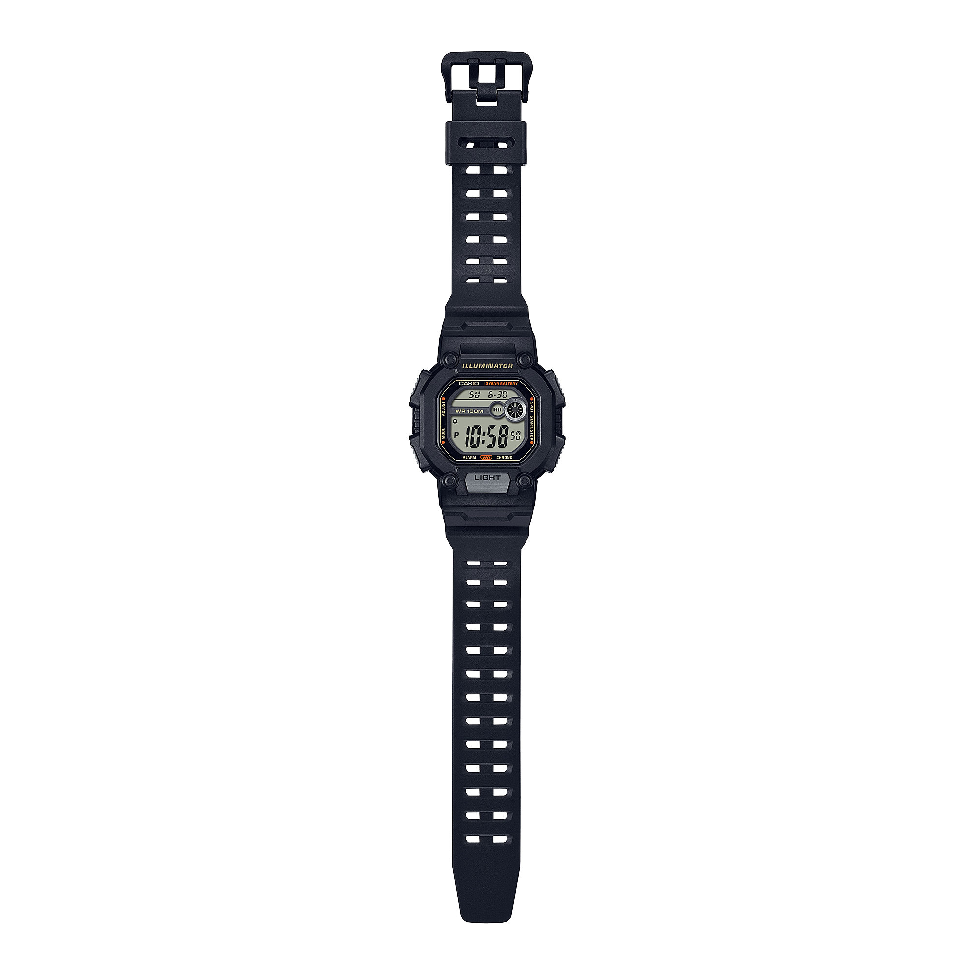 Casio Digital Illuminator Resin Watch Black W - 737HX - 1AVDF - Shopping4Africa