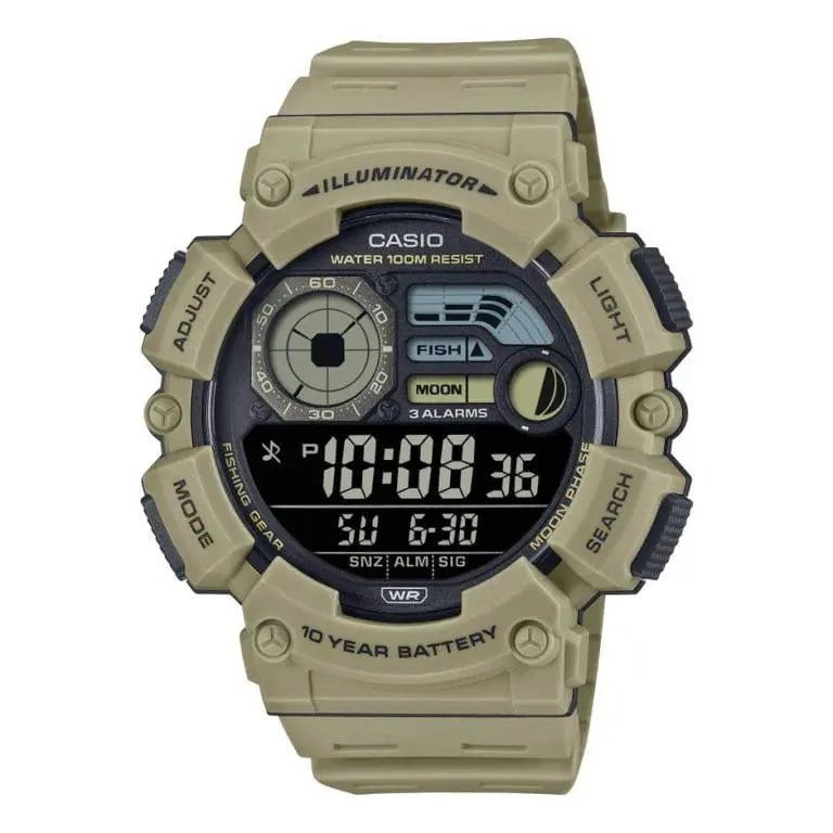 Casio Digital Resin Moon Phase and Fishing Level Indicator WS - 1500H - 5BVDF - Shopping4Africa