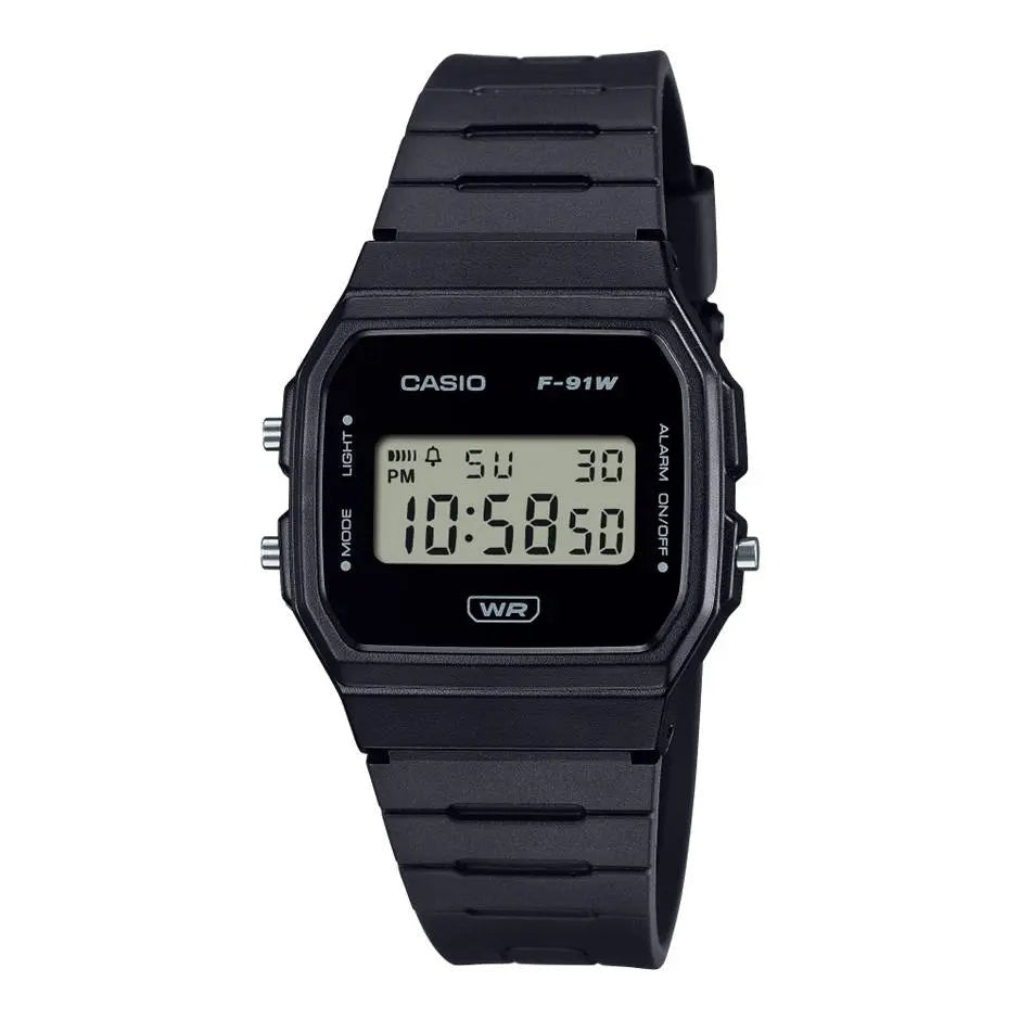 Casio Digital Wrist Standard Square Black Watch F - 91WB - 1ADF - Shopping4Africa