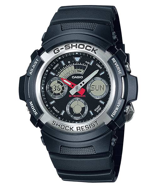 Casio G - Shock Anadigi Men's 200M Standard Black and Silver Watch AW - 590 - 1ADR - Shopping4Africa