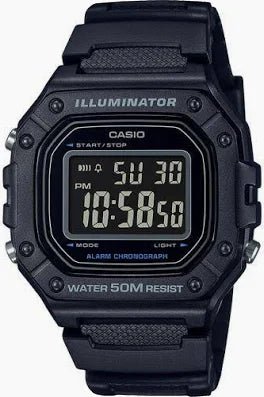 Casio General Standard Digital Black Resin Strap Watch For Men W - 218H - 1BVDF - Shopping4Africa