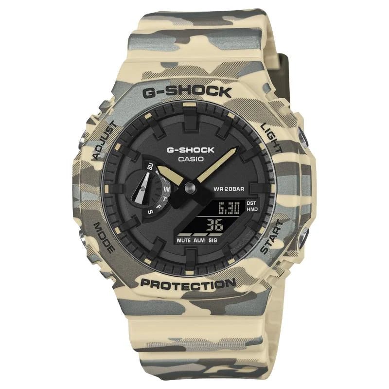 Casio G‑Shock Grey Camouflage Bio‑Resin Analog‑Digital GA-2100CM-5ADR - Shopping4Africa