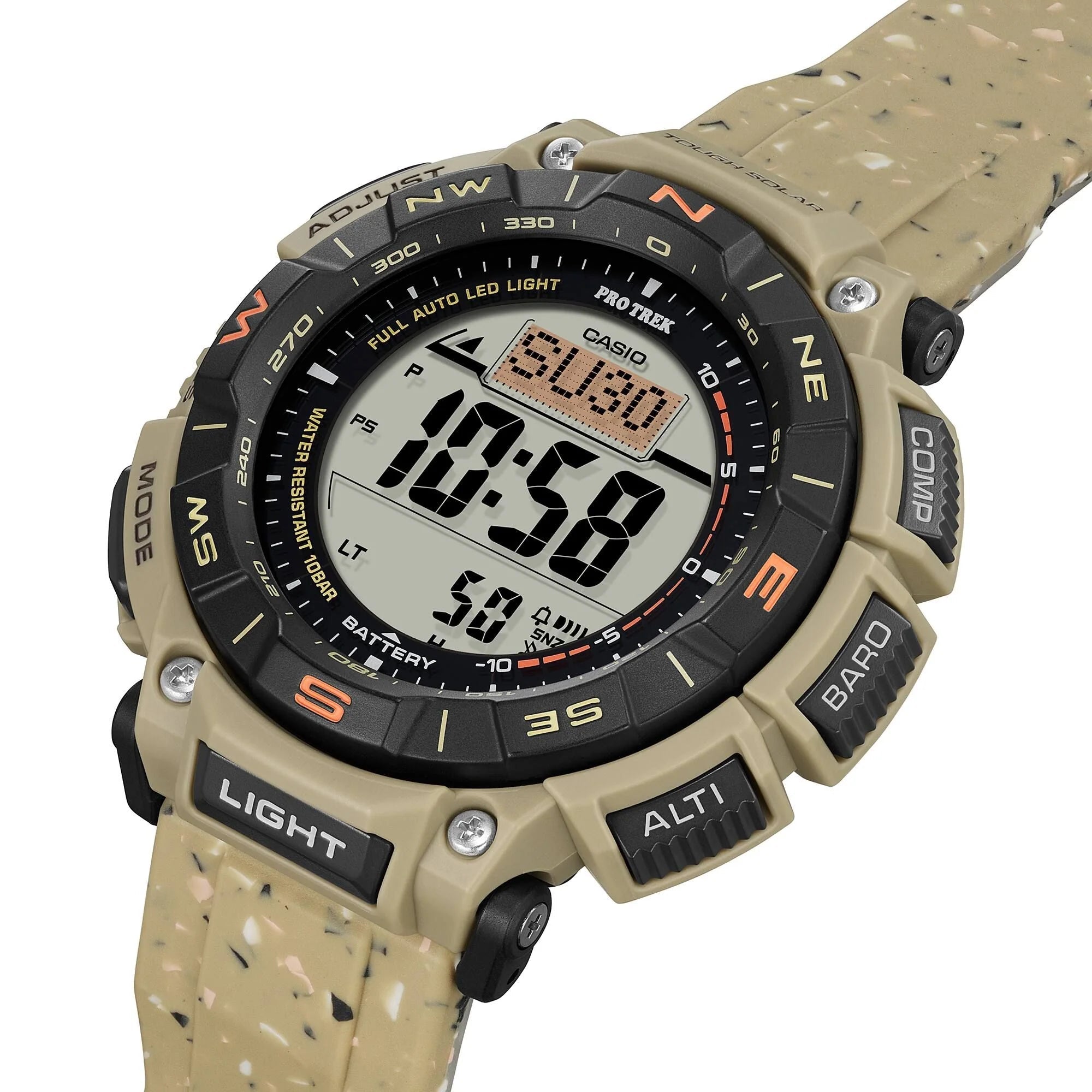 Casio Protrek Solar 3 Sensor Khaki PRG - 340SC - 5DR - Shopping4Africa