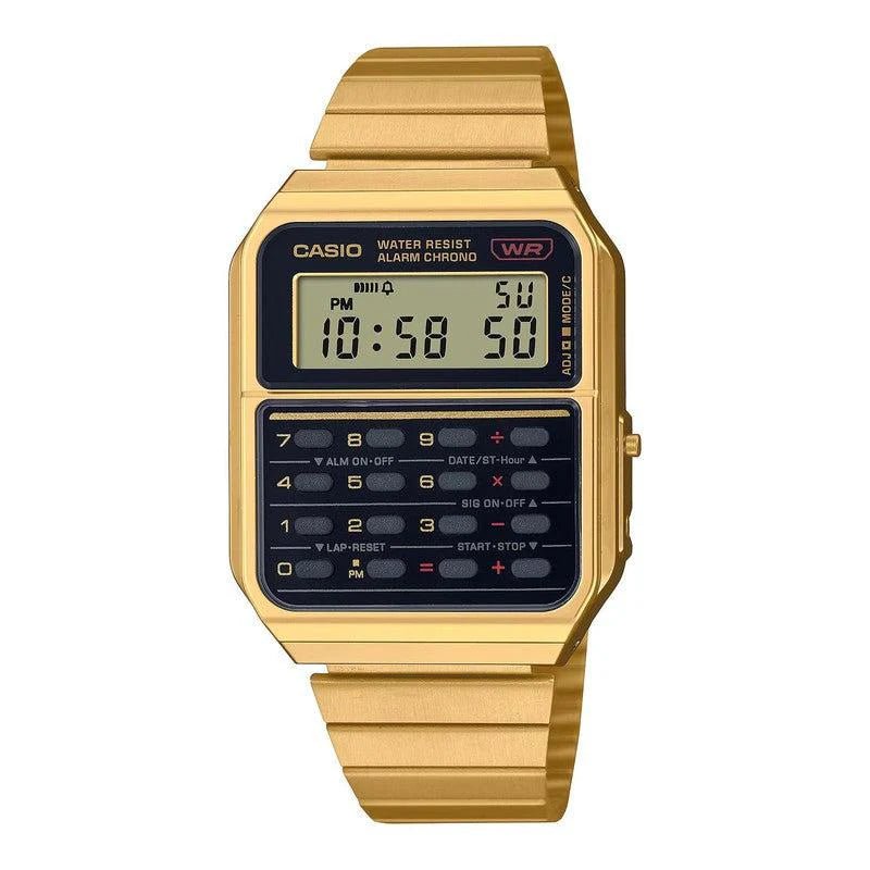 Casio Vintage Retro Calculator Gold Watch CA - 500WEG - 1ADF - Shopping4Africa