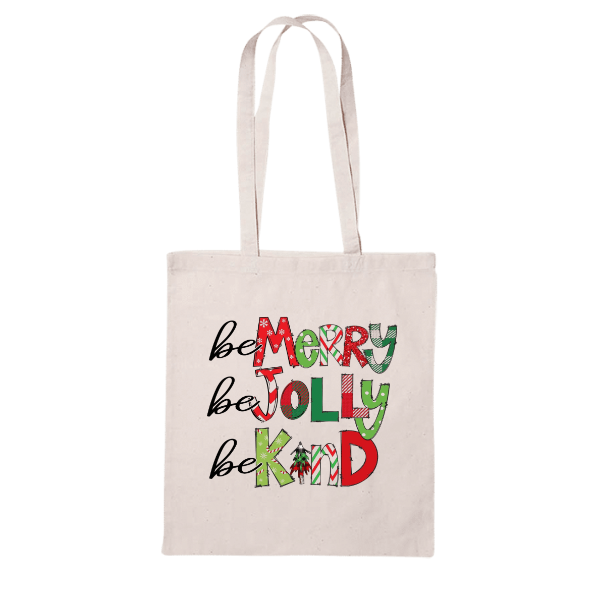 Christmas Tote Bag - Be Merry, Be Jolly, Be Kind - Shopping4Africa