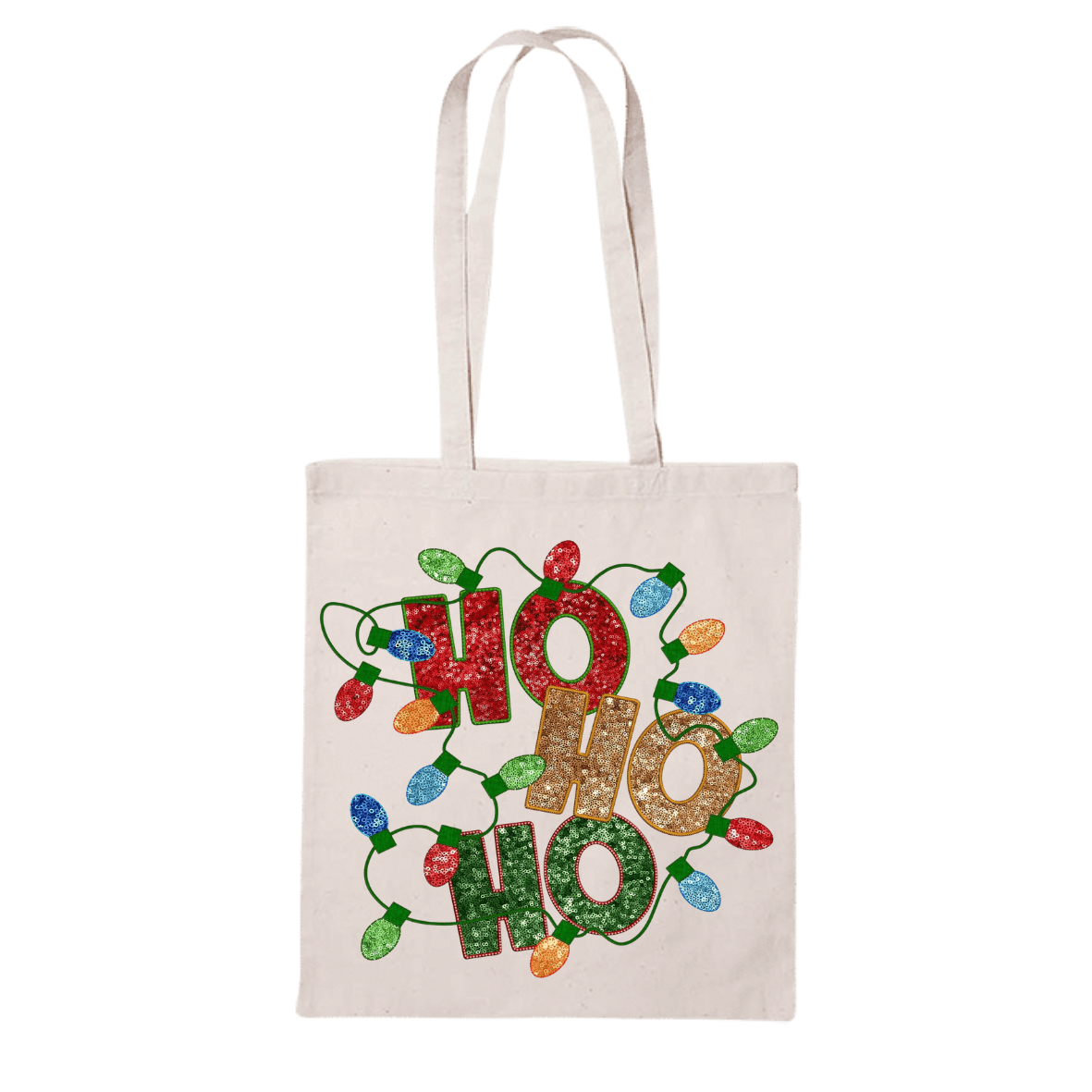Christmas Tote Bag - Christmas Lights Ho Ho Ho - Shopping4Africa