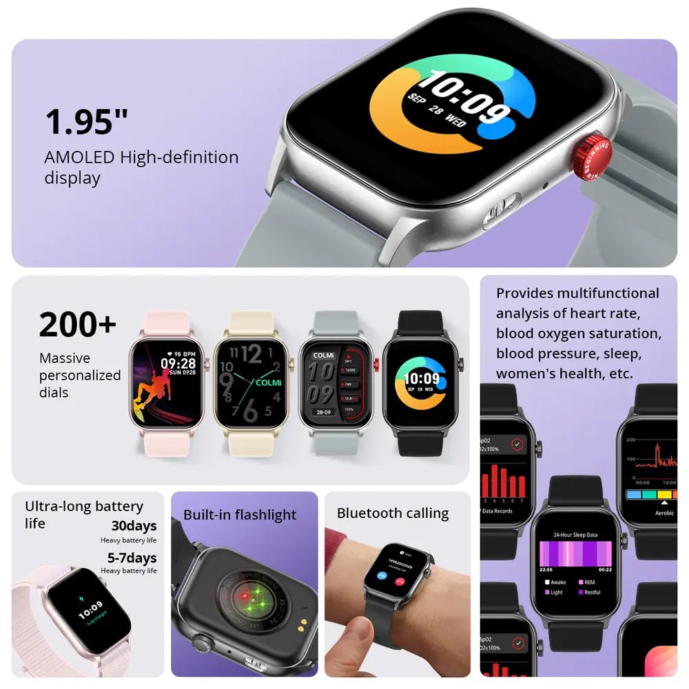 Colmi P78 Smartwatch 1.952 inch Silicone Strap - Shopping4Africa