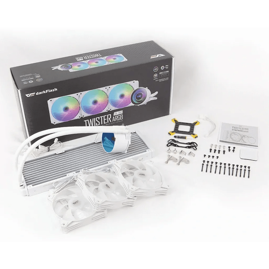 DarkFlash DX360 V2.6 Liquid CPU Cooler - White - Shopping4Africa