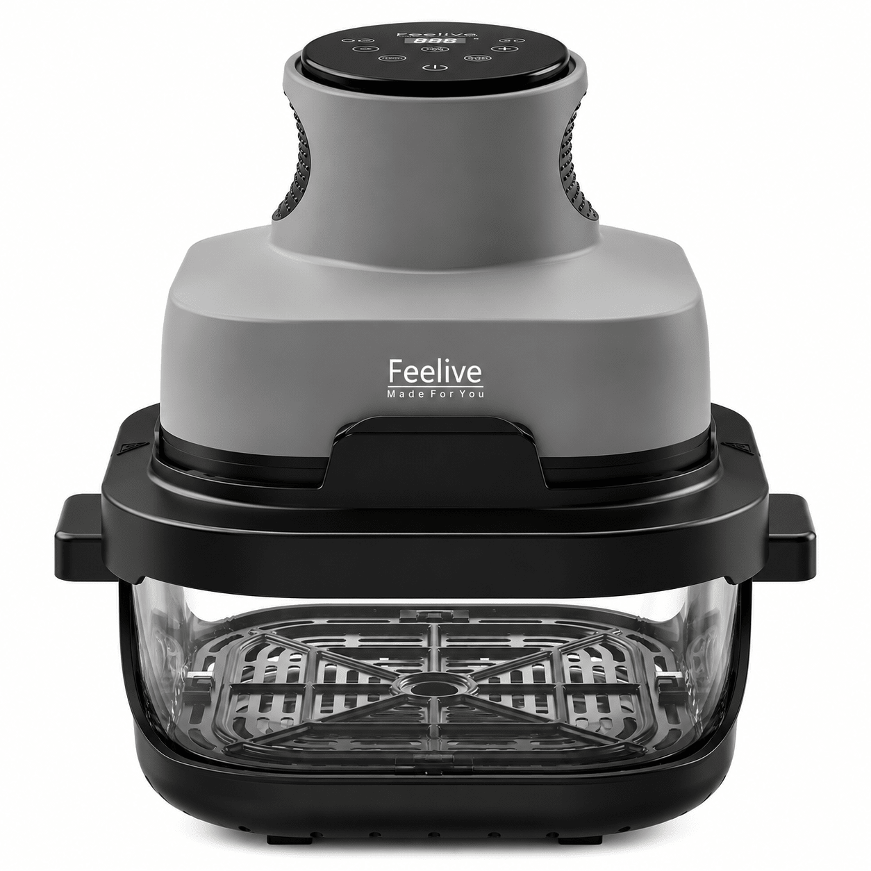 Feelive Crispy 4L+1.5L Dual Glass Digital Air Fryer 1500W - Shopping4Africa