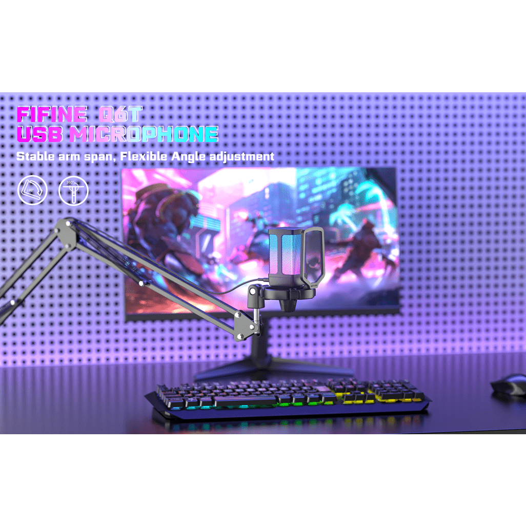 Fifine Q6T Microphone with Pop Filter and Shock Mount Kit - Shopping4Africa