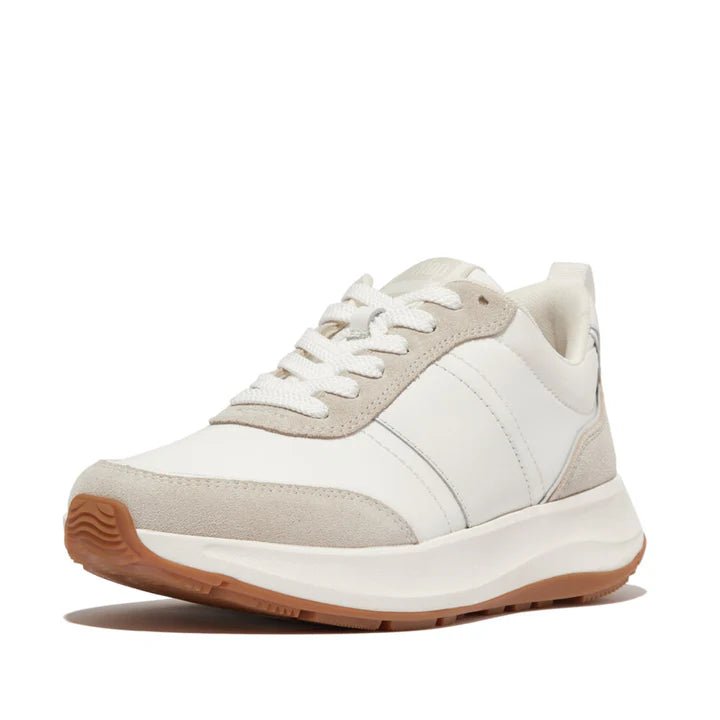FitFlop - F - Mode Flow Fabric/Suede/Leather Flatform Trainers Urban White Mix - Shopping4Africa