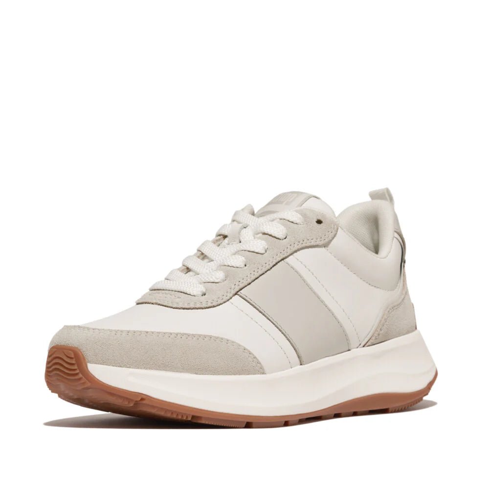 FitFlop - F - Mode Flow Leather/Suede Trainers Urban White - Shopping4Africa