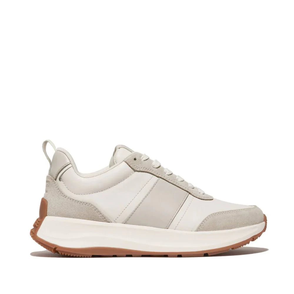 FitFlop - F - Mode Flow Leather/Suede Trainers Urban White - Shopping4Africa