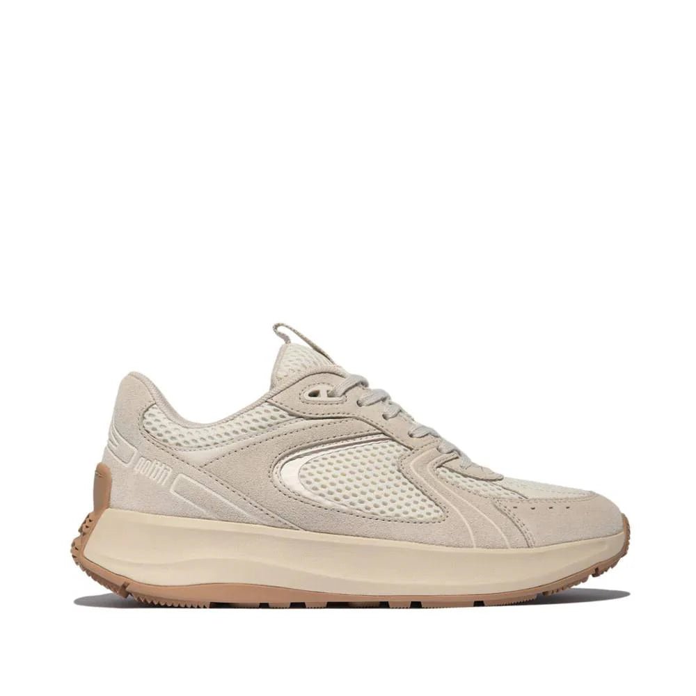 FitFlop Flow Suede/Mesh Flatform Trainers Paris Beige - Shopping4Africa
