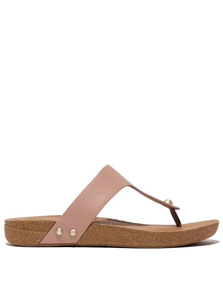 FitFlop - IQushion Leather Toe - Post Sandals Beige Buff - Shopping4Africa