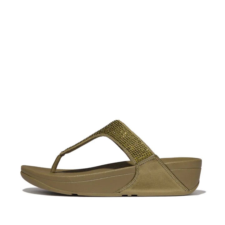FitFlop Lulu Crystal Embel Metallic Camo Green - Shopping4Africa