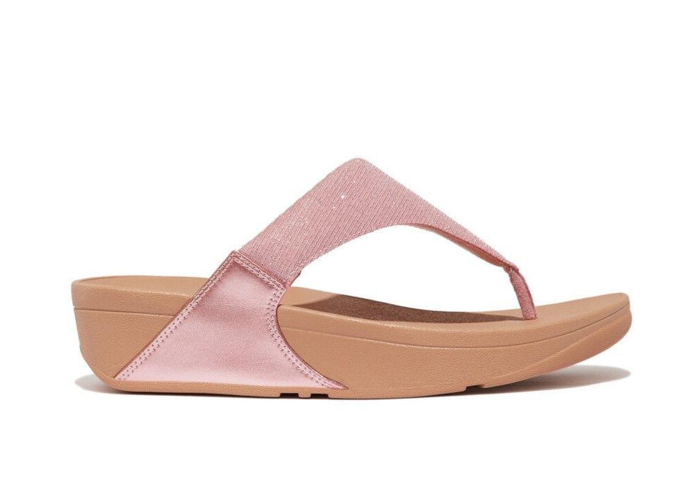 FitFlop Lulu Shimmerlux Toe - Post Sandals Metallic Soft Blush - Shopping4Africa