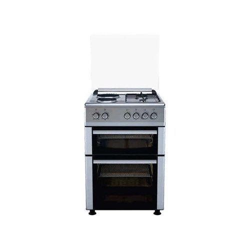 Goldair 60x60cm Double Oven Gas Cooker with Electric Upper Oven, Rotisserie & Timer-GGEGEO-5000 - Shopping4Africa