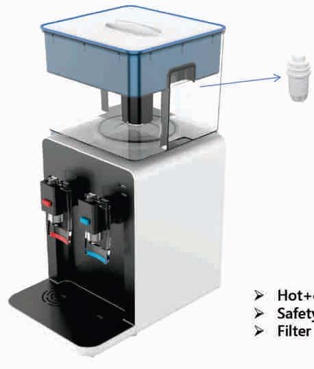 Goldair Tabletop Water Dispenser With Filter GTWD - 550 - Shopping4Africa
