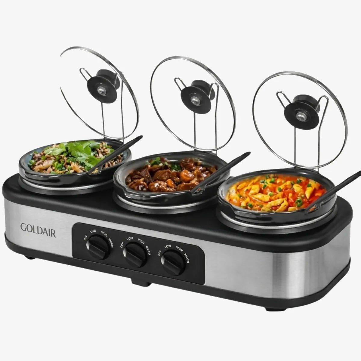 Goldair Triple Pot Slow Cooker 3 x 2.5L - Shopping4Africa