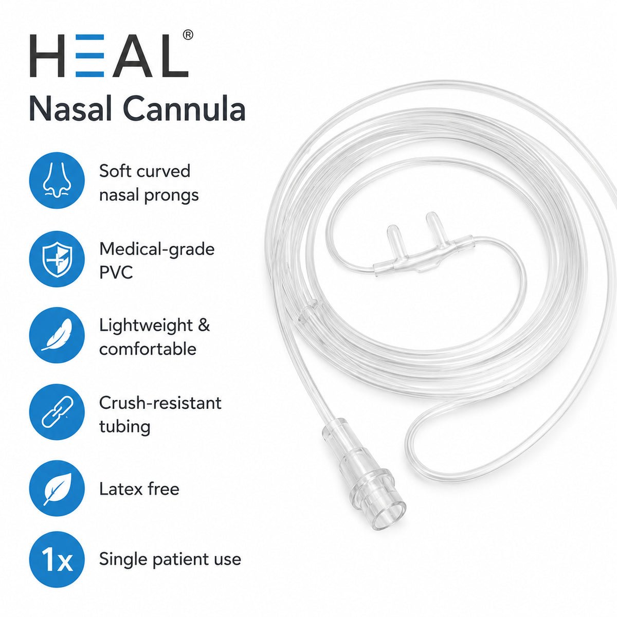 HEAL Nasal Cannula Heal Adult 2m (Pack of 10) - Shopping4Africa