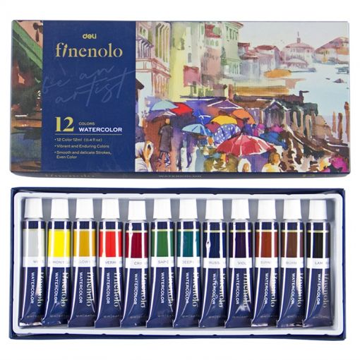 Paint - Watercolours Finenolo 12ml (12pc) Tubes - Deli - Shopping4Africa