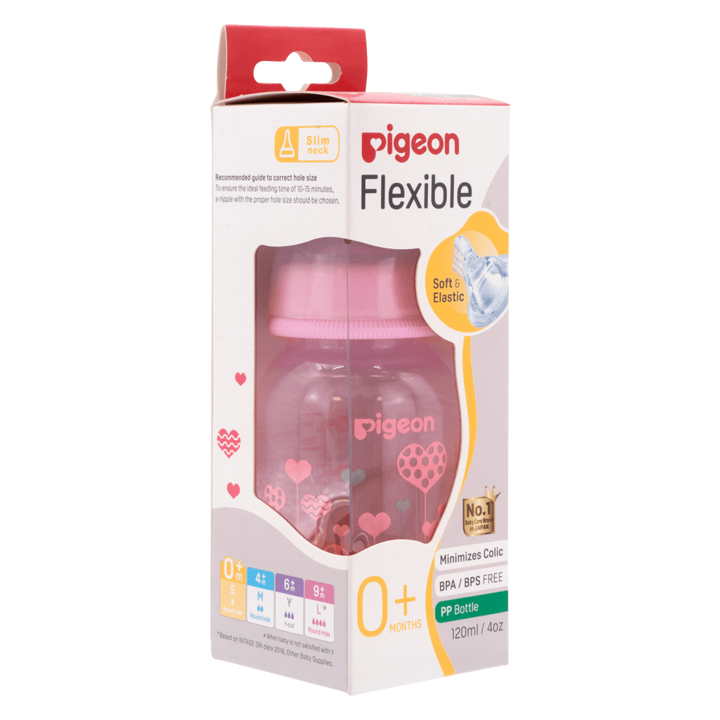 Pigeon Flexible Bottle Std Neck 120ml 0m+ Pink - Shopping4Africa