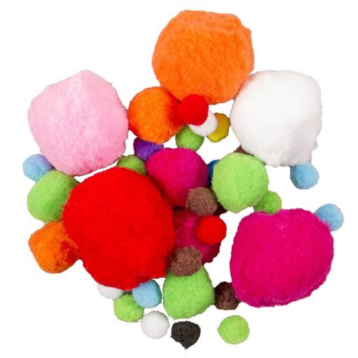 Pom Poms (Various Sizes) 36pc Assorted Mix - Shopping4Africa