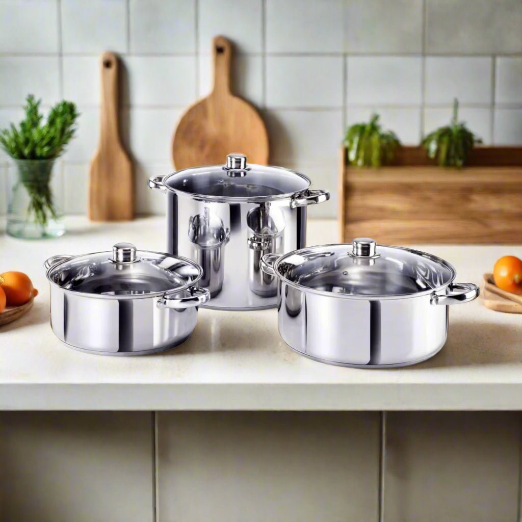 Salton Stainless Steel 6 - piece Cookware SSFP6 - Shopping4Africa
