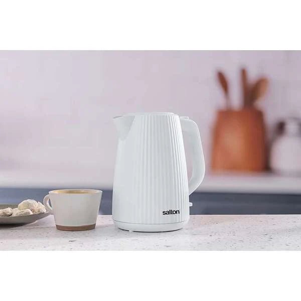 Salton White Ribbed Kettle 1.7L SRK01 - Shopping4Africa
