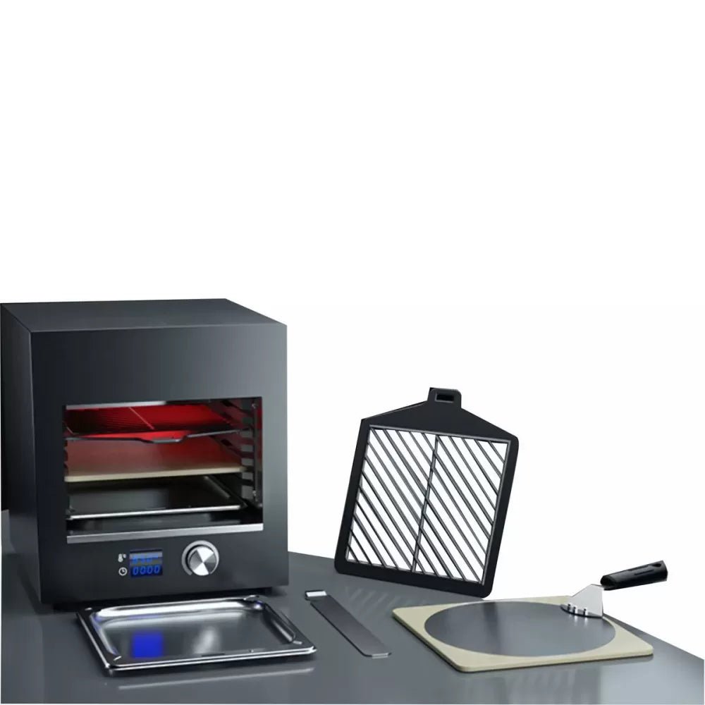 Sunbeam SEBG-218D Digital Beef Griller and Pizza Cooker – 850°C, Cast Iron Grill, Pizza Stone, 1800W - Shopping4Africa