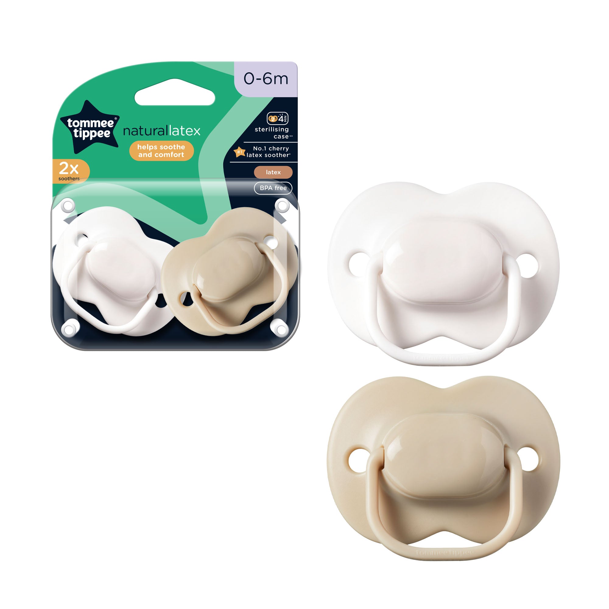 Tommee Tippee Cherry Latex Soother 0 - 6m 2pk - Shopping4Africa