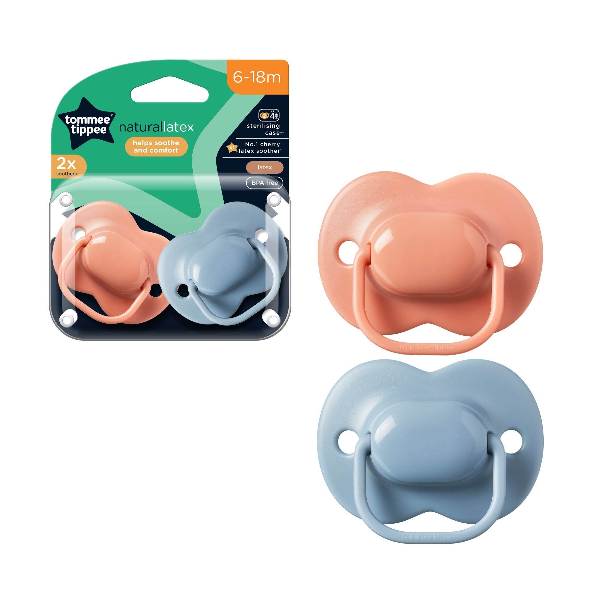 Tommee Tippee Cherry Latex Soother 6 - 18m 2pk - Shopping4Africa