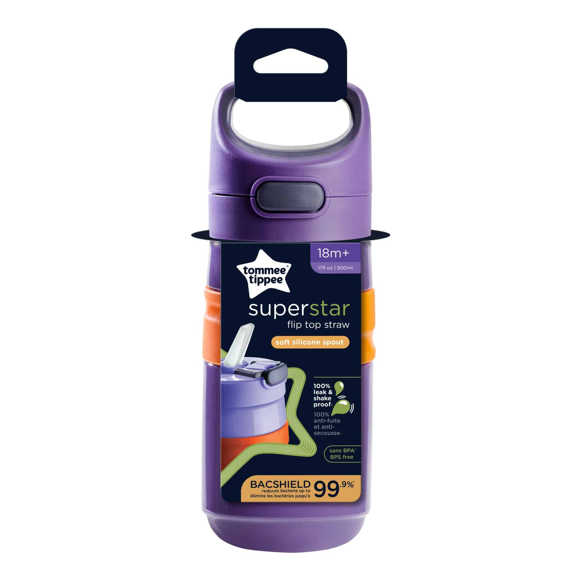 Tommee Tippee Flip Top Sportee 540Ml Cup - Purple - Shopping4Africa