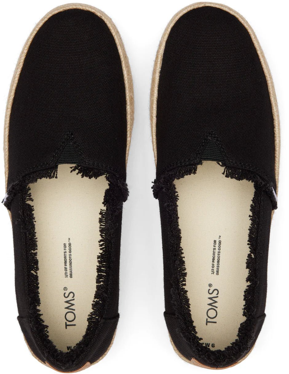 TOMS Valencia Platform Espadrille - Black - Shopping4Africa