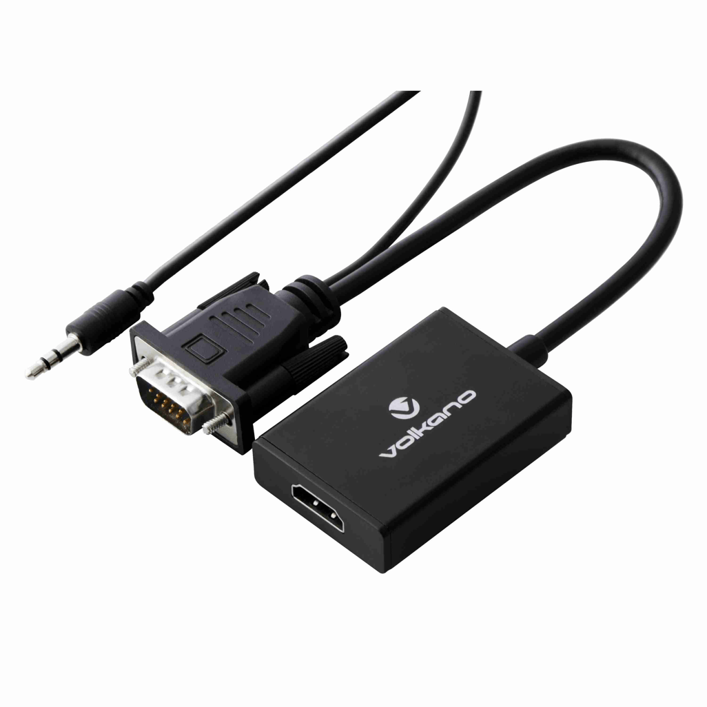 Volkano Append series VGA male to HDMI female converter, 10cm cable, with Sound - Shopping4Africa