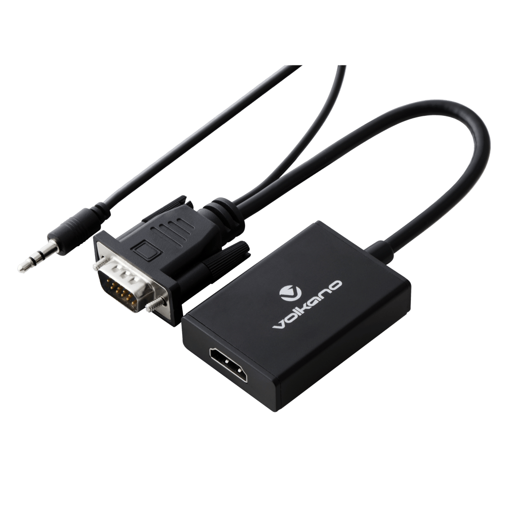 Volkano Append series VGA male to HDMI female converter, 10cm cable, with Sound - Shopping4Africa