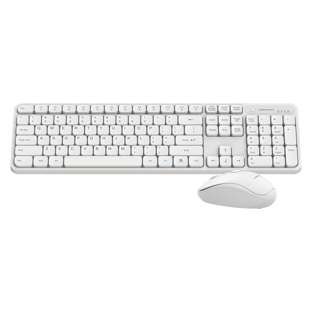 VolkanoX Garnet Bluetooth Wireless Keyboard and Mouse combo - White - Shopping4Africa