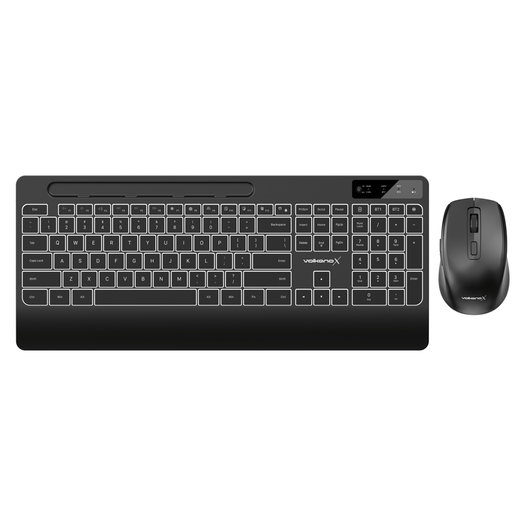 VolkanoX Gem Bluetooth Wireless Keyboard and Mouse combo - Black - Shopping4Africa