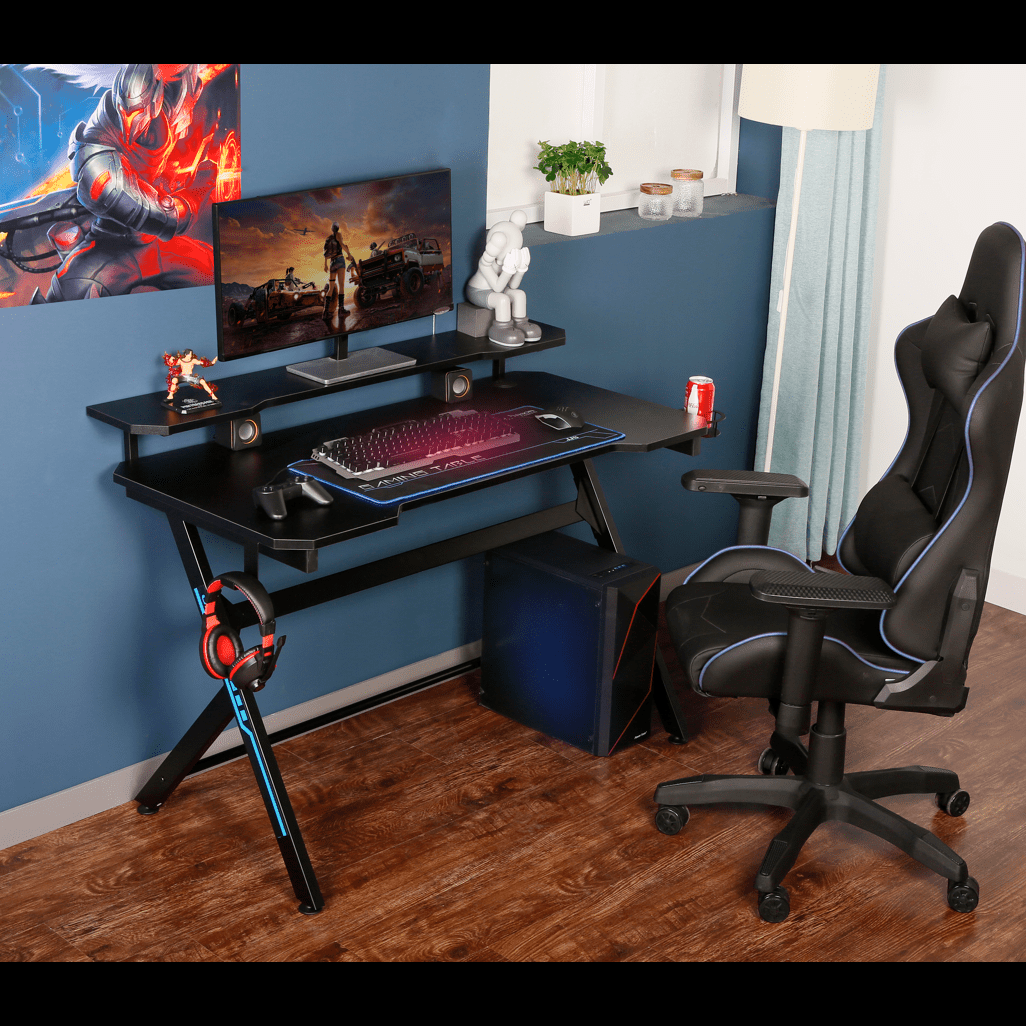 VX Gaming Donahue Gaming Desk Black, Headphone Hook - Shopping4Africa