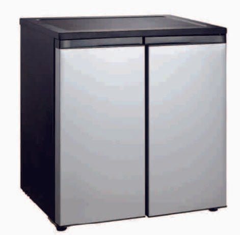 GOLDAIR Double Door Bar Fridge/Freezer Silver/Black 240L GOLDAIR GUSS-240 - Shopping4Africa